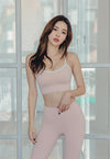 KOREA AVENUE KOREAN FASHION | SPORTSWEAR YOGA FITNESS GYM | ZERO GRAVITY CROSS BRA BABY PINK