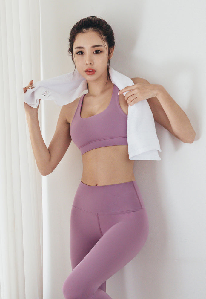3 Pcs Set Top +bra + Pants Korean Style Yoga Jogging Sports