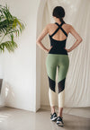 FLEXY TWO-COLORS LEGGING OLIVE GREEN