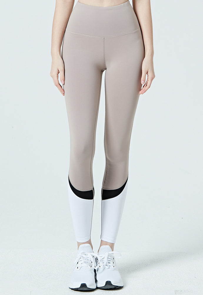 Korea Avenue Sportswear | Neo Two-Colors Legging Beige